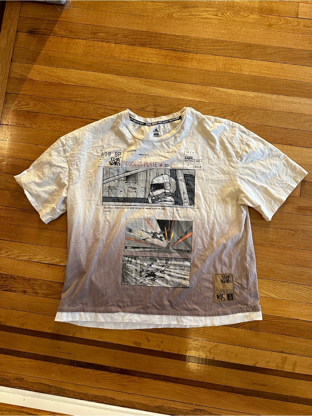 Star Wars Concept Artwork Trench Run Pullover T-shirt Size Adult XL Disney Ep 1